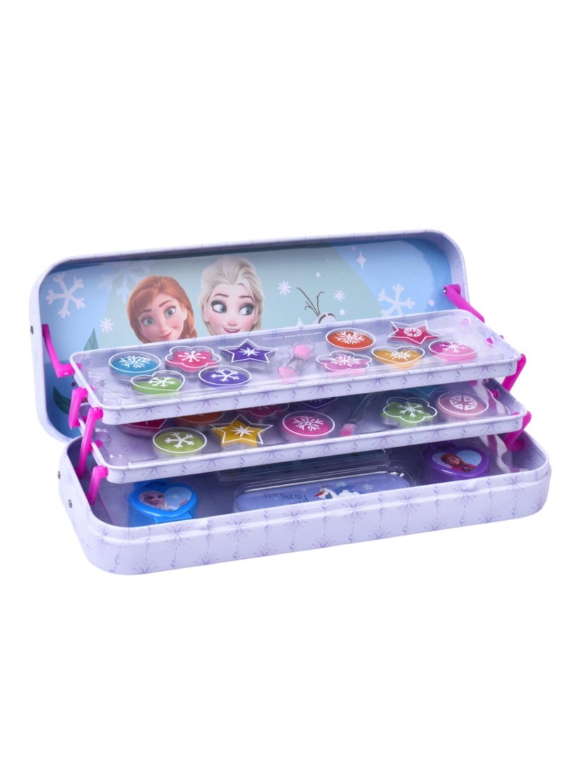 Disney Frozen Makeup Tin with 3 Folding Trays - Image 4