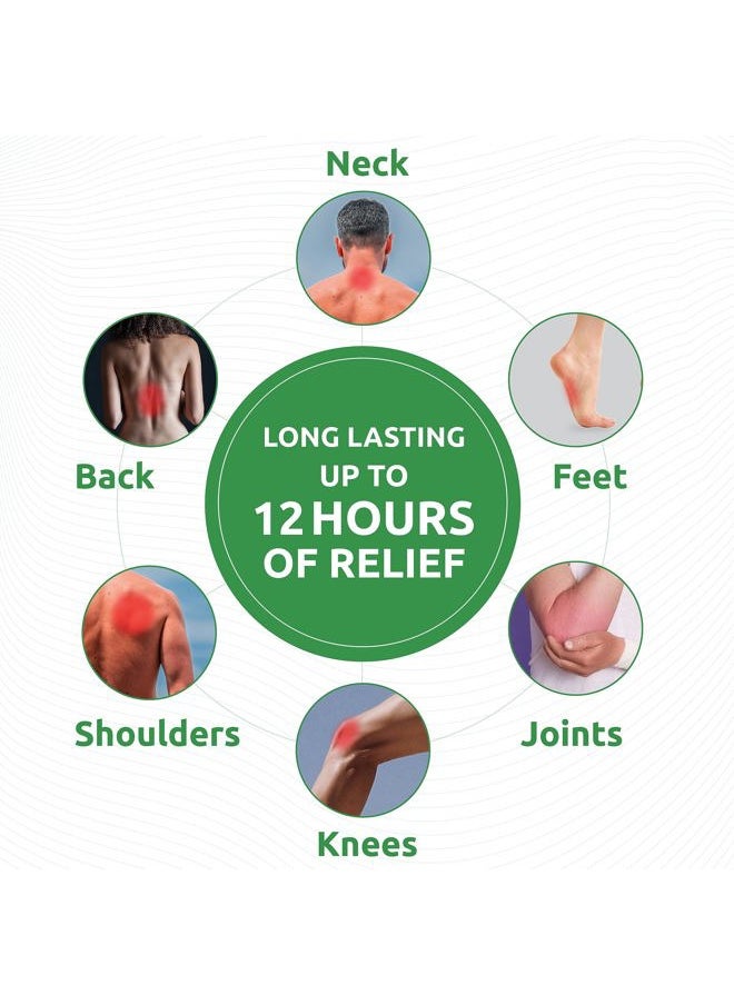 SaluVera Knee Pain Relief Patch, Warming Herbal Plaster Pain Patches, Knee Patches for Pain Relief Bone on Bone Extra Strength,12 Hour Long Lasting Relief of Joint Pains, 12 Count  - Image 2
