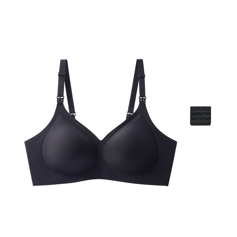 Wire-Free Front-Clasp Nursing Bra with Push-Up Cups and Thin Padding, Multi-Color, Sizes S-XXL - Image 1