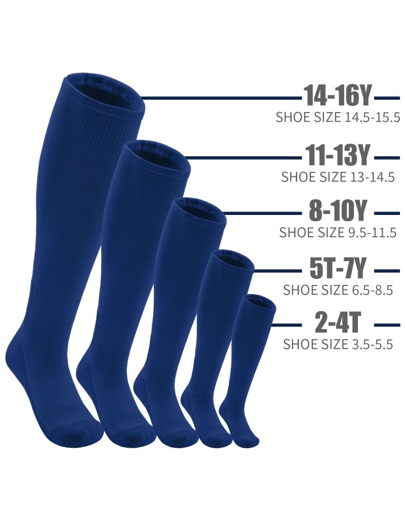 QBK 2T/3T/4T/5T Toddler Baseball Socks And Belt Youth Softball Tee Ball Combo Set for Boy Girl (1 Pairs of Socks & 1 Belt)(ROYAL BLUE 2-4T) - Image 3