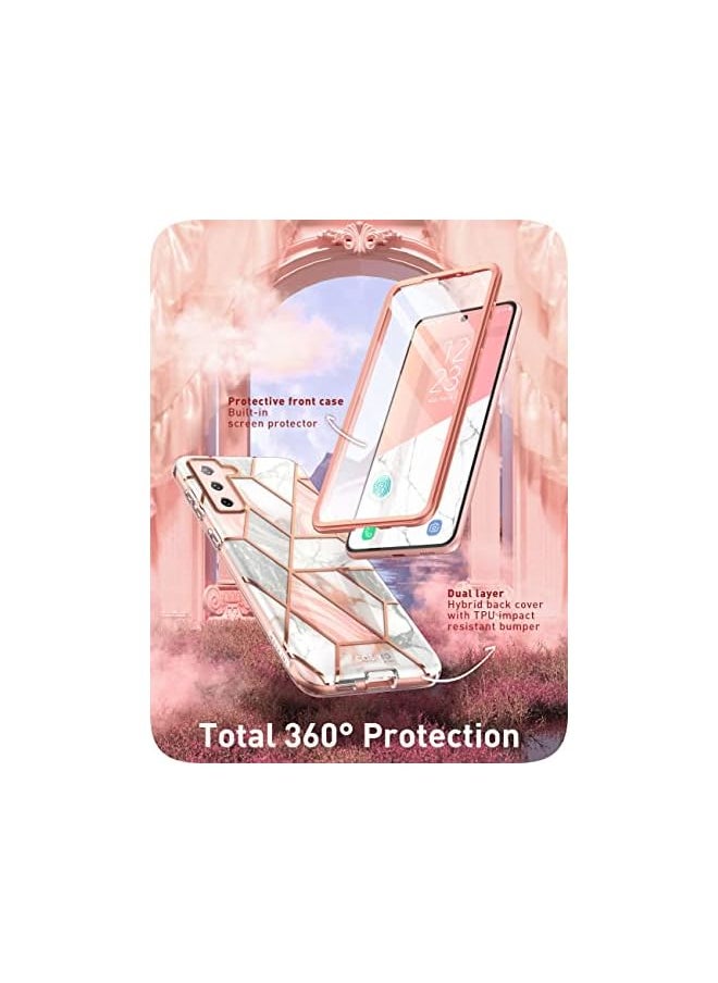 I-blason Cosmo Case for Samsung Galaxy S22 Plus (2022), Slim Stylish Protective Bumper Case with Built-in Screen Protector (Marble)  - Image 2