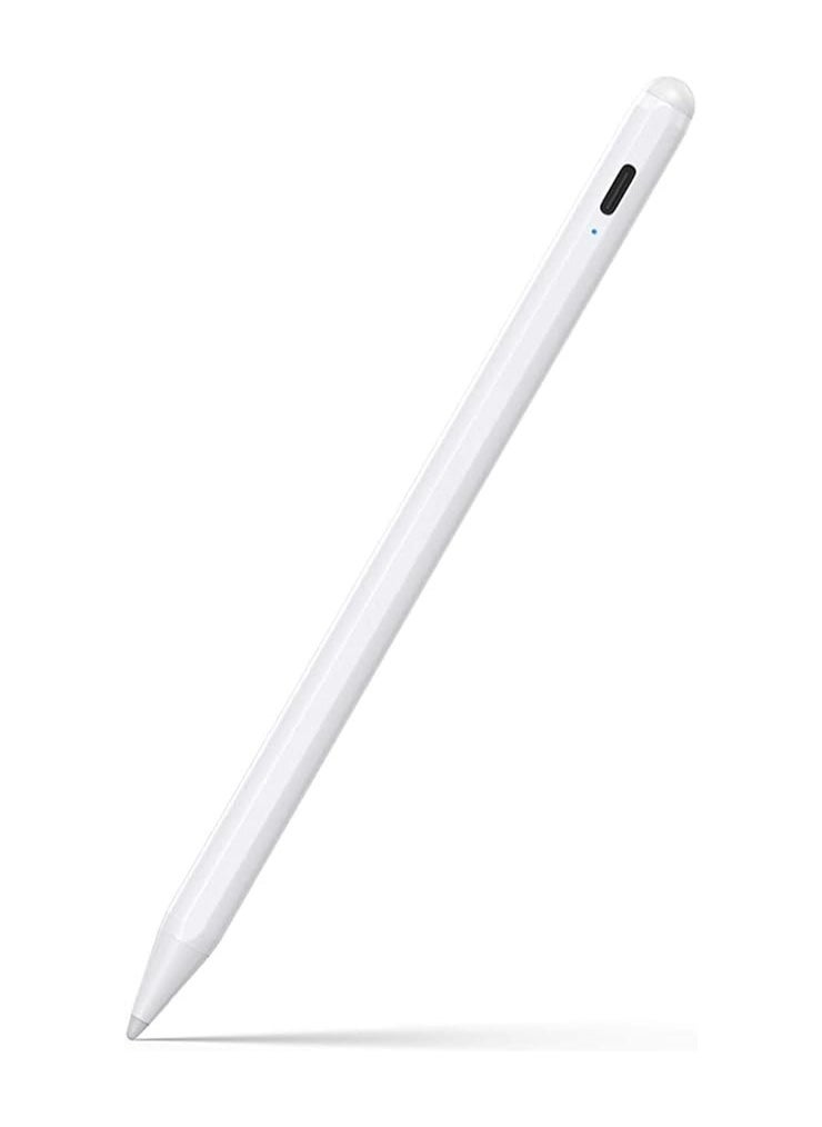 Generic - Stylus Pen with Palm Rejection for iPad 2018-2021 Models – Compatible with iPad 6th to 9th Gen, iPad Pro 11” & 12.9”, iPad Air 3/4/5, and iPad Mini – White - Image 1