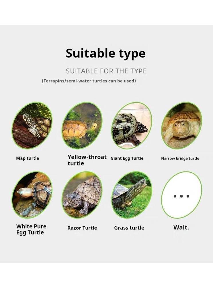 REPTIZOO Reptizoo turtle tank with sun drying platform, water and land ecological tank, household glass farming Turtle feeding box  - Image 5