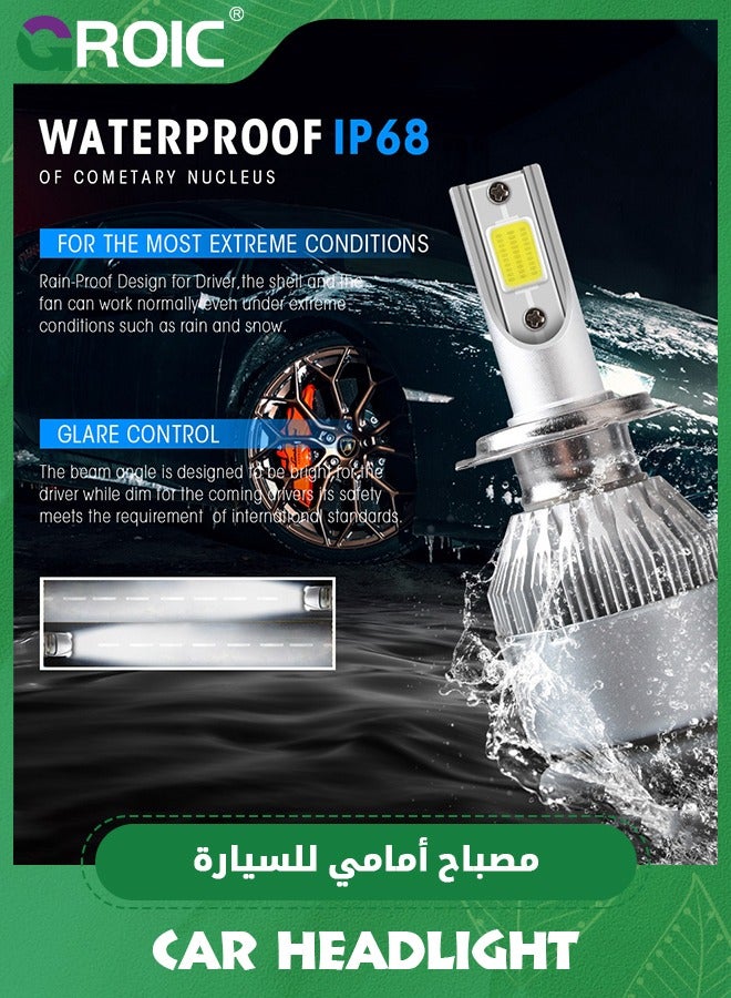 GROIC 2 Pack H7 LED Headlight Bulbs 360° Adjustable High and Low Beam Conversion Kit Upgraded Bright White LED Super Bright Replacement Plug-N-Play - Image 2