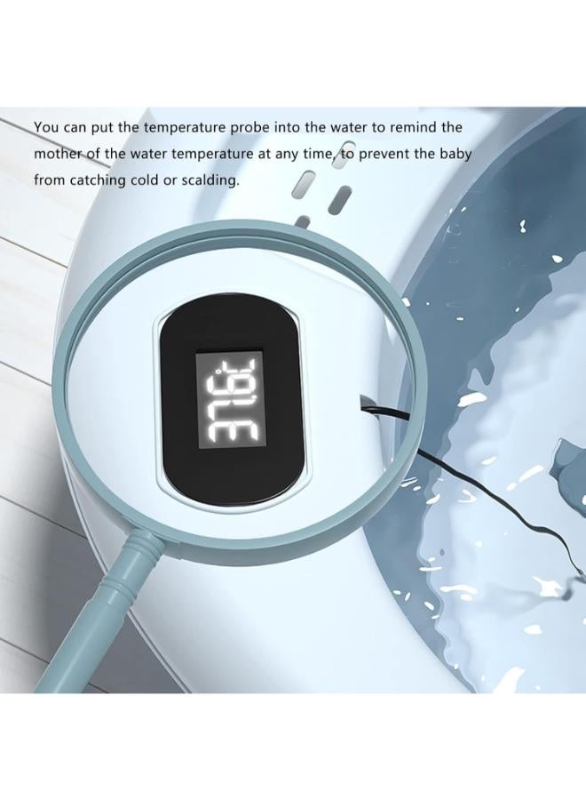 حوض استحمام قابل للطي مع مستشعر لدرجة الحرارة للأطفال - Image 3