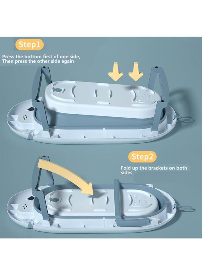 حوض استحمام قابل للطي مع مستشعر لدرجة الحرارة للأطفال - Image 4