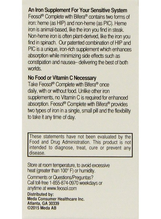 Feosol Complete With Bifera 30 Count (Pack Of 2) - Image 4