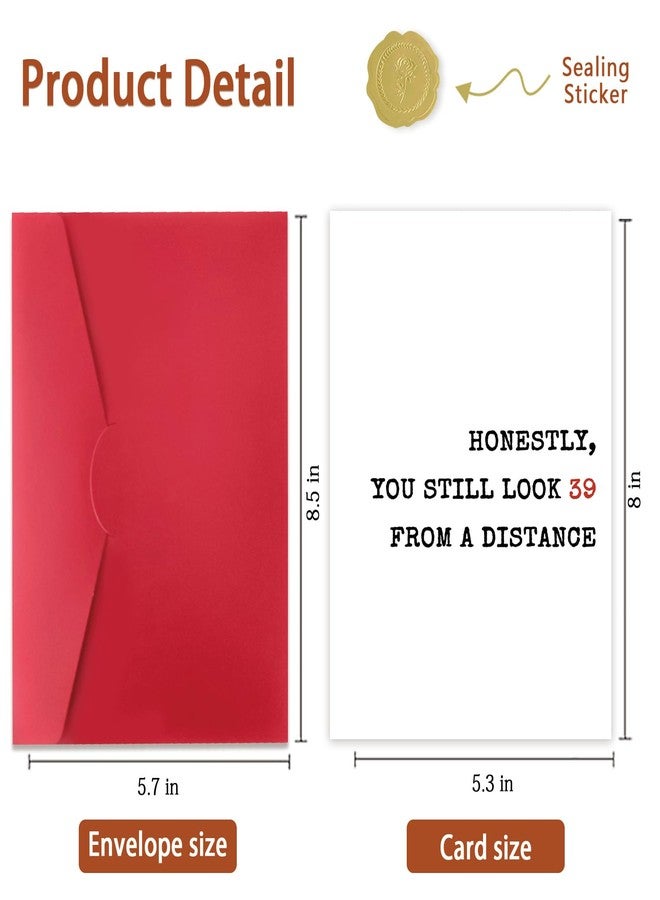 ICOOLYI Funny 40th Birthday Card – 40 Year Old Birthday Gift for Women and Men, Happy 40th Decorations - Image 2
