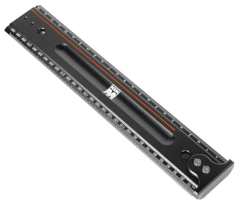 WEN 12-Inch Measuring Ruler With Hook Stop (ME812R) - Image 2