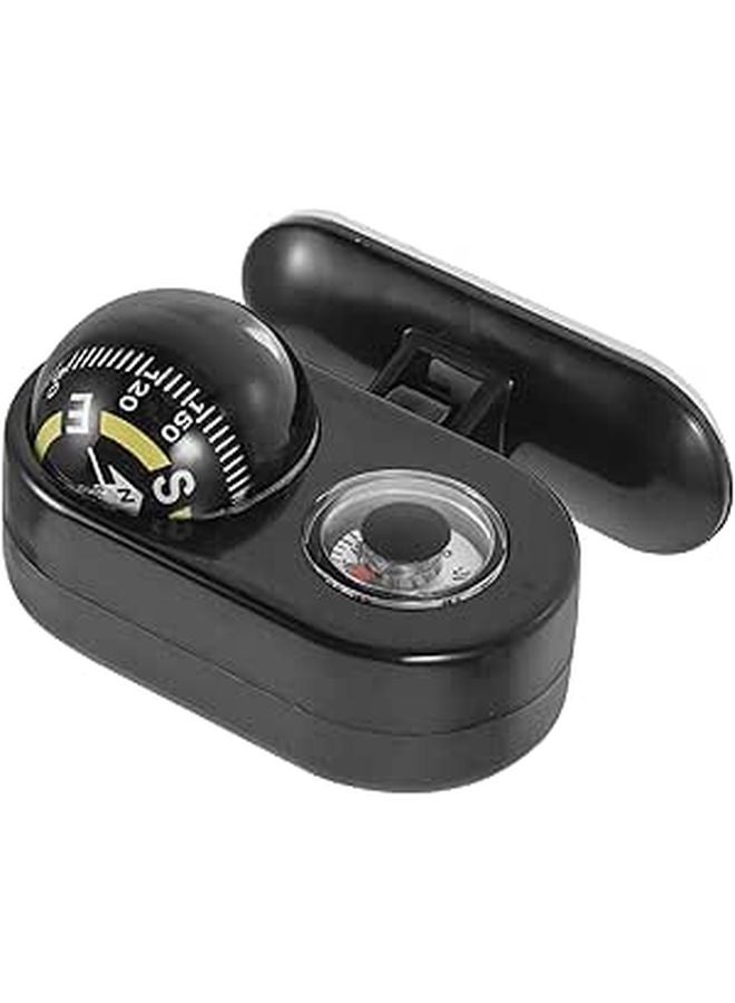 Self Adhesive Car Dashboard Compass Thermometer Navigation Tool Easy Installation - Image 1