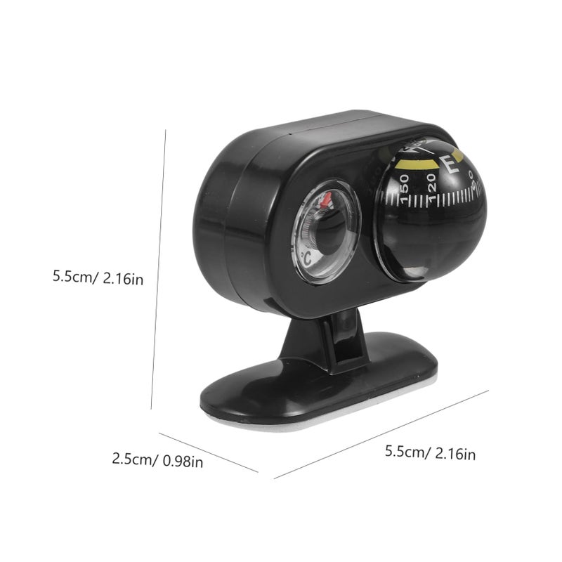 Self Adhesive Car Dashboard Compass Thermometer Navigation Tool Easy Installation - Image 3