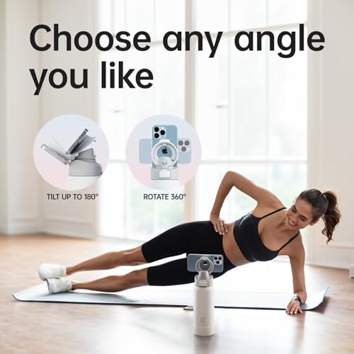 magcheer Insulated Magnetic Water Bottle - Reusable Stainless Steel Bottle with MagSafe Compatible Phone Holder - Keeps Cold for 32 Hours - Perfect for Gym, Sports, and Travel - White 32oz - Image 4