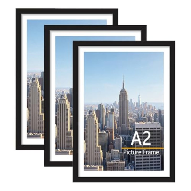 إطار صورة Scholar Tree A2، 3 إطارات صور A2، صورة معلقة على الحائط مقاس 42 × 59، 4 سم، مصنوعة من مواد قوية ومتينة - Image 1