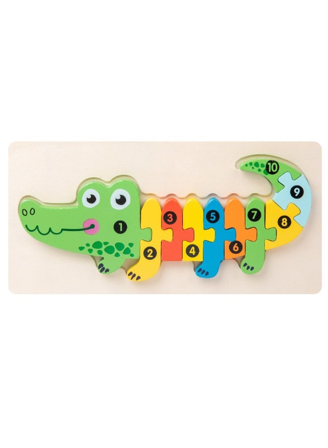 Fun Wooden 3D Puzzles and Building Blocks for Early Childhood Education - Animals, Cars, and More Shapes - Image 1
