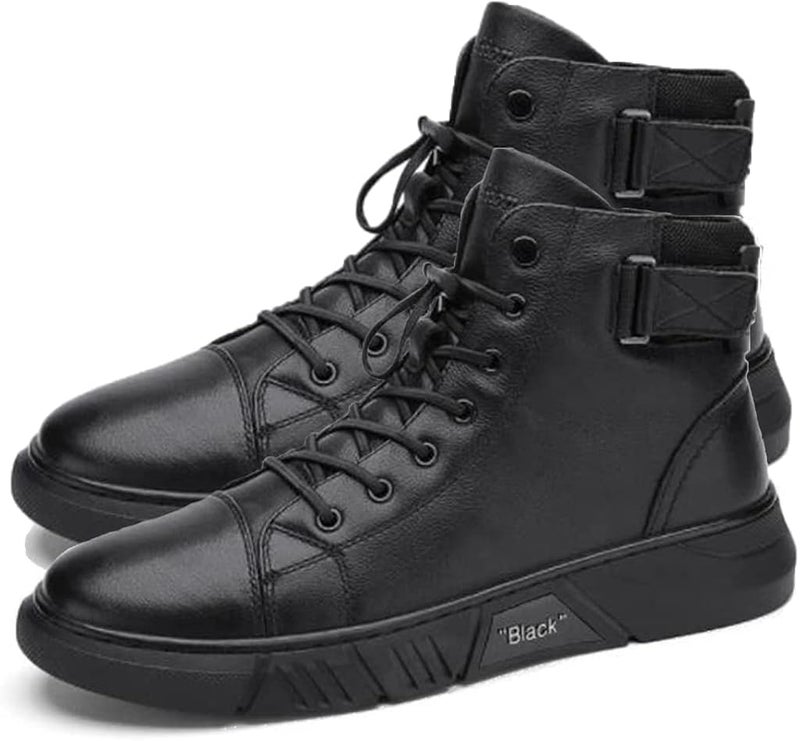woobles Italian High-Top Casual Leather Boots Without Cashmere 10 - Image 1