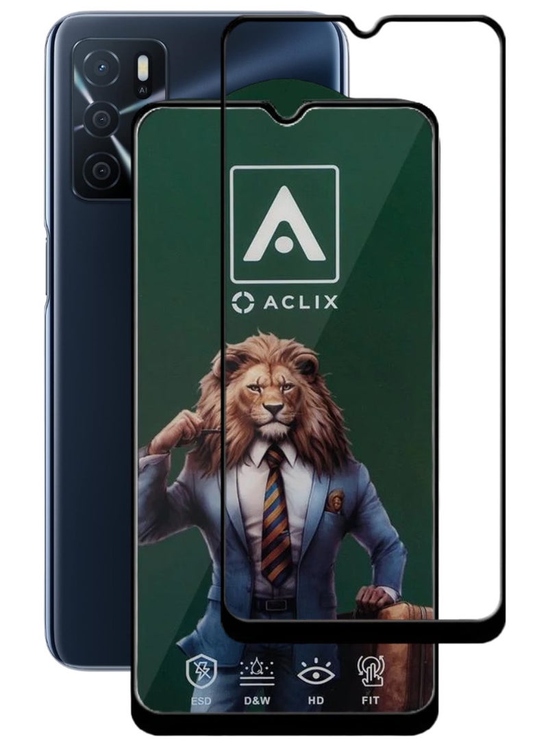ACLIX Antistatic ESD Dustproof Premium Quality High Definition Tempered Glass Screen Protector Designed For Oppo A16 - Image 1