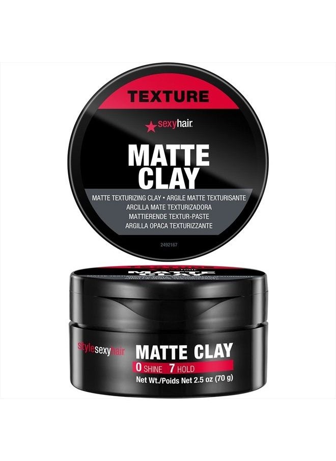 Sexy Hair Style Matte Clay Matte Texturizing Clay, 2.5 Oz | Separates, Defines and Molds | Helps Tame Unruly Ends | Washes Out Easily  - Image 1