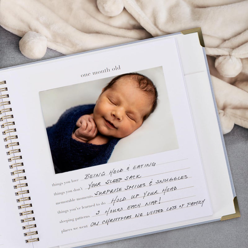 ZICOTO Keepsake Baby Memory Book for Boys and Girls â€“ Timeless First 5 Year Baby Book â€“ Neutral Journal Scrapbook or Photo Album - Record a Milestone for Every Event from Birth to Age 5 - Image 2