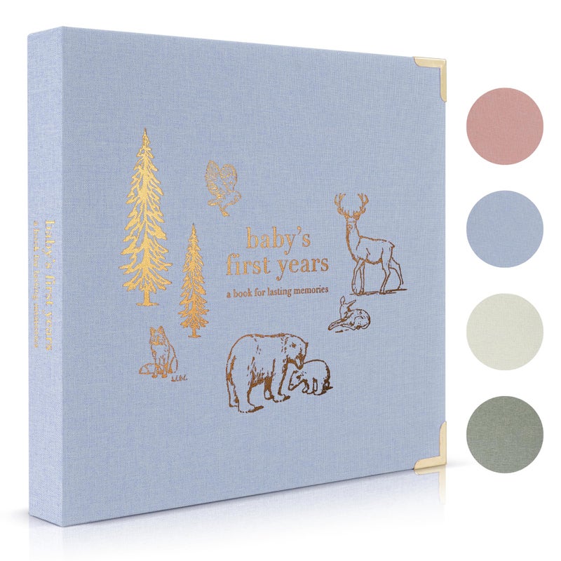 ZICOTO Keepsake Baby Memory Book for Boys and Girls â€“ Timeless First 5 Year Baby Book â€“ Neutral Journal Scrapbook or Photo Album - Record a Milestone for Every Event from Birth to Age 5 - Image 1