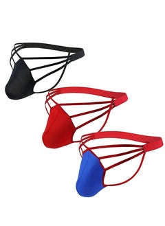 SYOSI Mens Low Rise Thongs Briefs Jockstrap Mens Swimwear Underwear G-String Male  - Image 1