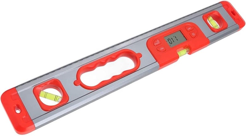 مستوى رقمي أحمر جسم من سبائك الألومنيوم 4x90 2x180 درجة دقة عالية 0.01 درجة شاشة مضاءة خلفيًا - Image 4