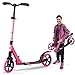 Campior Kick Scooter for Ages 6 for Kids Teens and Adults Max Load 240 LBS Foldable 8inch Big Wheels for Kids and Adults with Kickstand 3 Adjustable Levels Child Safety Approved Pink - Image 3