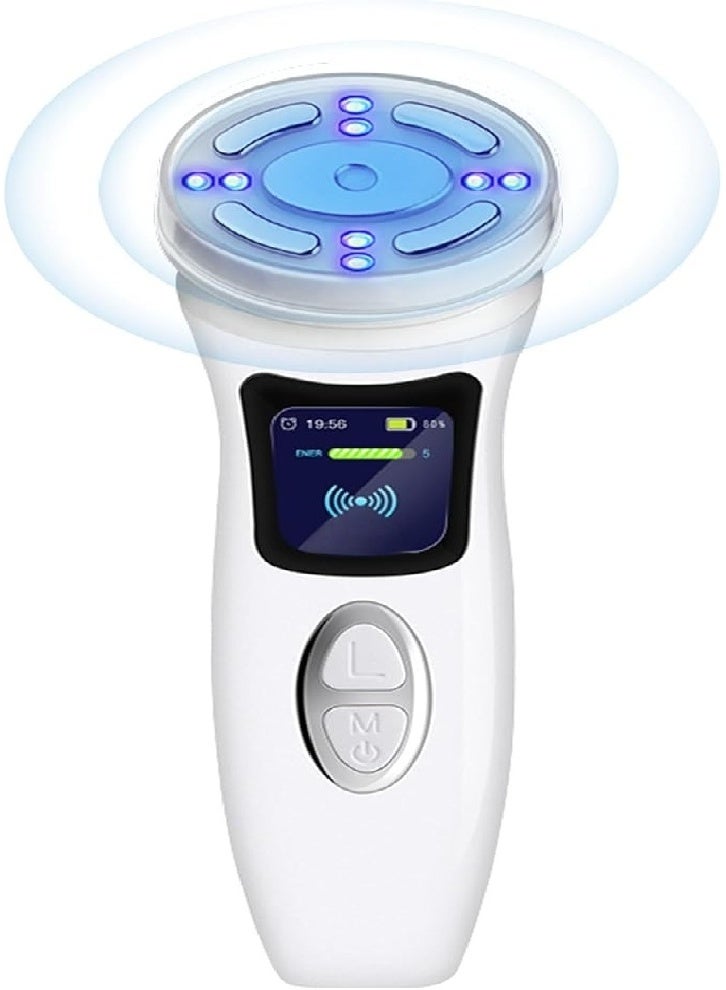 Facial beauty instrument, wrinkle removal 4 in 1, wireless facial massager, high-intensity focused ultrasound, suitable for eyes, chin and neck - Image 1