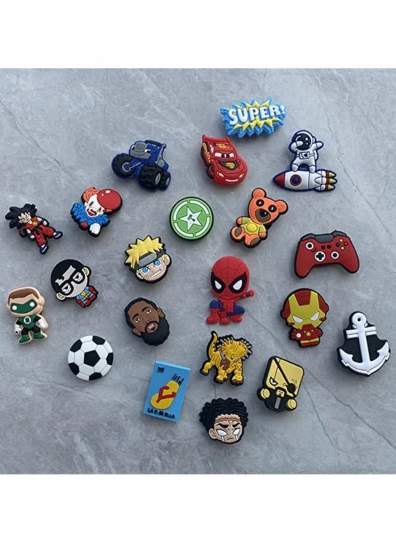 Shoe Decoration Charms 100 Pcs Random Different Shoe Charm for Croc Charm for Hole Hole Shoe - Image 4