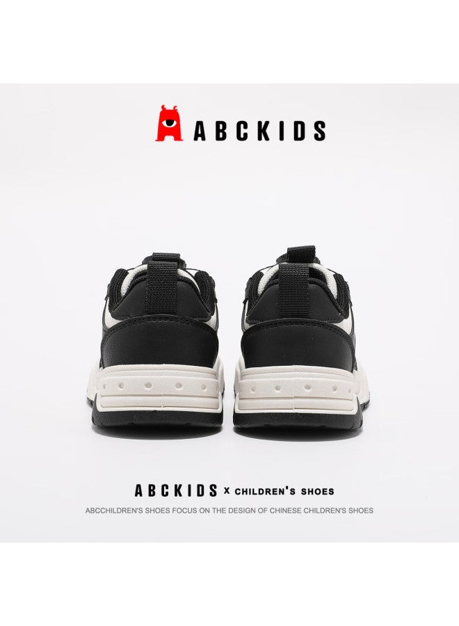 Abc Kids Children's White Sneakers Autumn Kids Casual Shoes Boys Girls School Canvas Shoes 3514 Beige/black Size 28 - Image 5