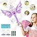 Hugeway Princess Bubble Wands for KidsLight Up Musical Bubble MachineBubble BlowerBubble MakerGift for 3 4 5 6 7 8 Year Old GirlsOutdoor Birthday Party Bubble Toy for ToddlersLight Purple - Image 2