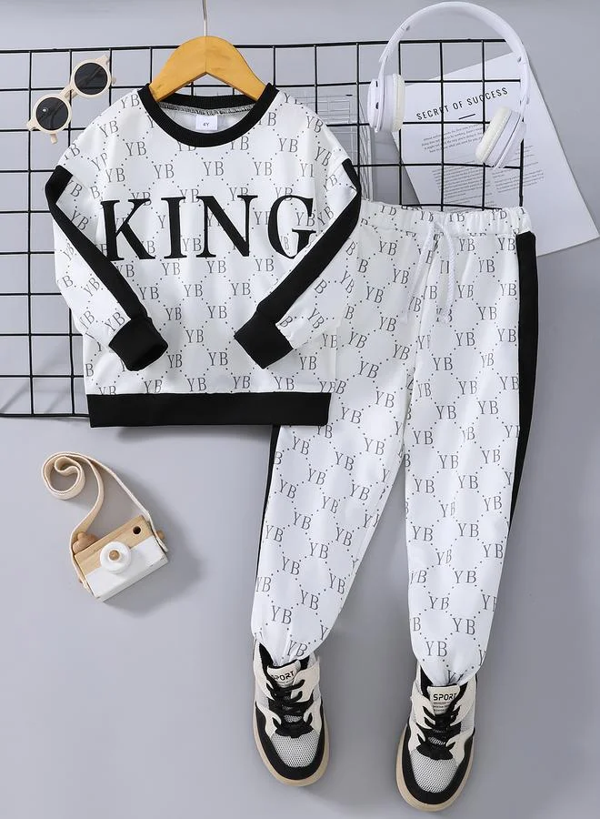Take Two Boys Knitted Long Sleeve Top and Trousers Set