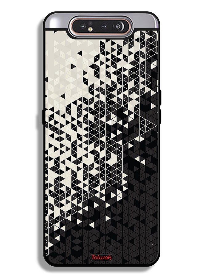 Tolwak Samsung Galaxy A80 Protective Case Cover Pattern Digital Art Triangle - Image 1