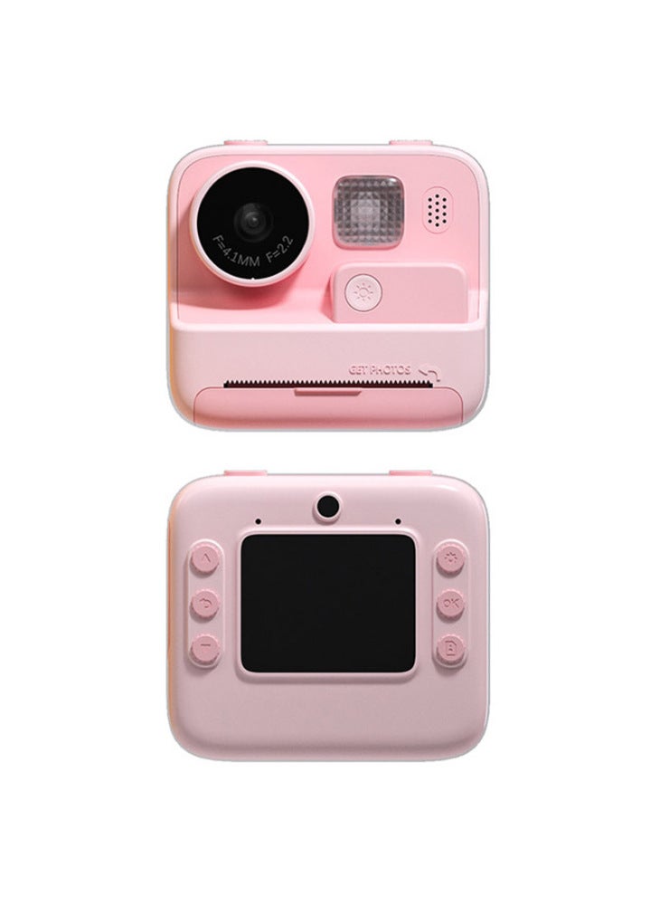 Generic KOOOL K27 2-inch Screen ABS+PC Kids Instant Printing Camera Toy HD Dual Lens Rechargeable Camera - Pink - Image 3