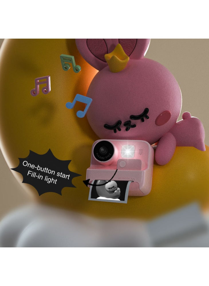 Generic KOOOL K27 2-inch Screen ABS+PC Kids Instant Printing Camera Toy HD Dual Lens Rechargeable Camera - Pink - Image 5