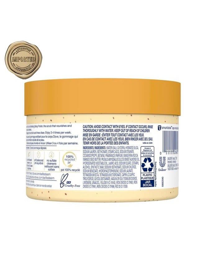 Dove Scrub Crushed Almond & Mango Butter For Silky Smooth Skin Body Scrub Exfoliates & Restores Skin's Natural Nutrients 10.5 oz - Image 3