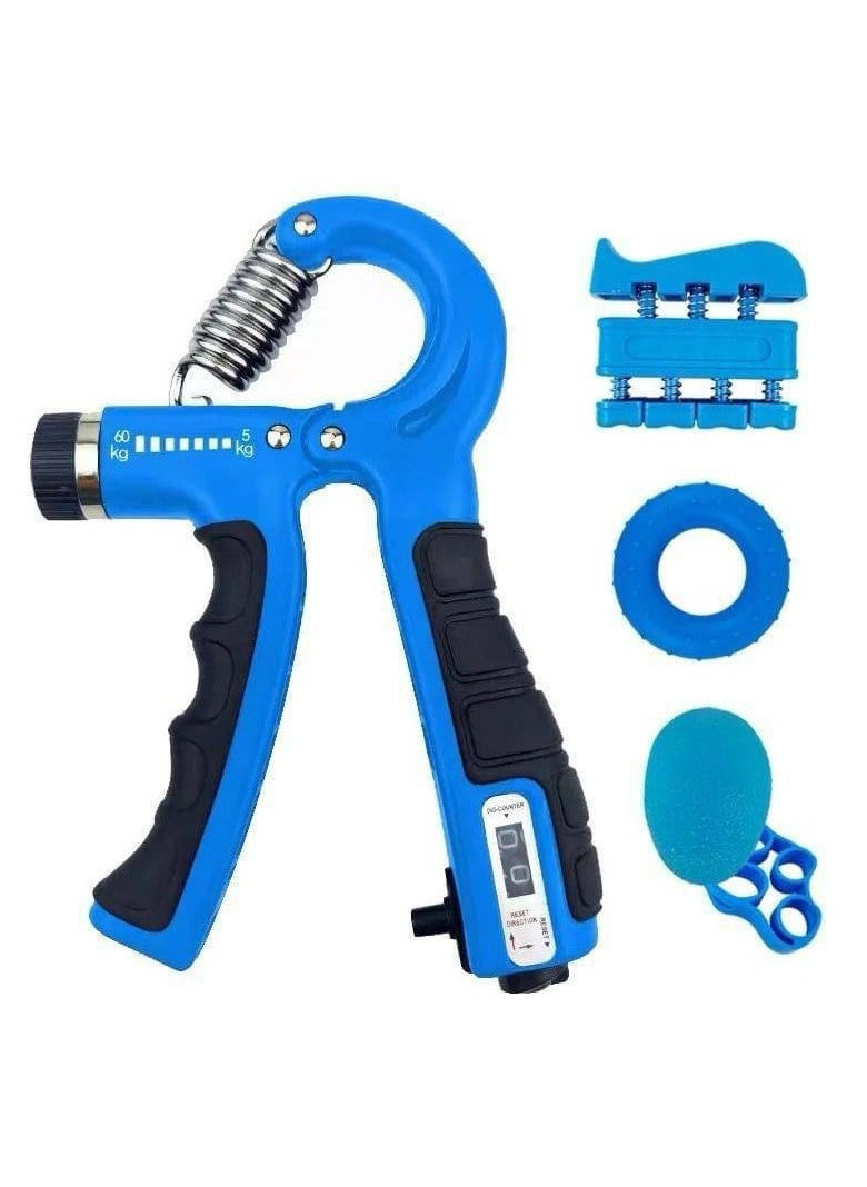 Generic - 5 Pack Hand Grip Strengthener Trainer Kit - Hand Strengthener & Grip Strength Kit - Forearm Grip Adjustable Resistance - Finger Stretcher, Hand Gripper, Finger Exerciser for Men/Women - Image 1