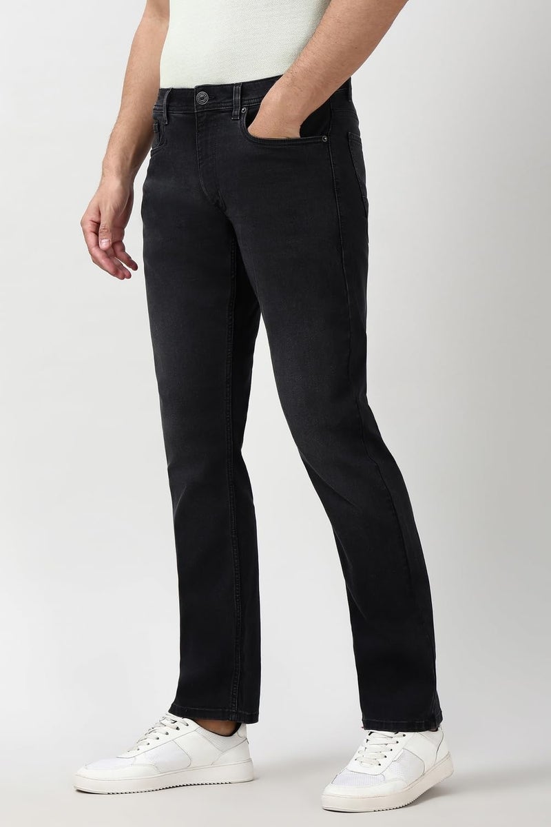 Peter England Men Black Light Wash Jeans - Image 2