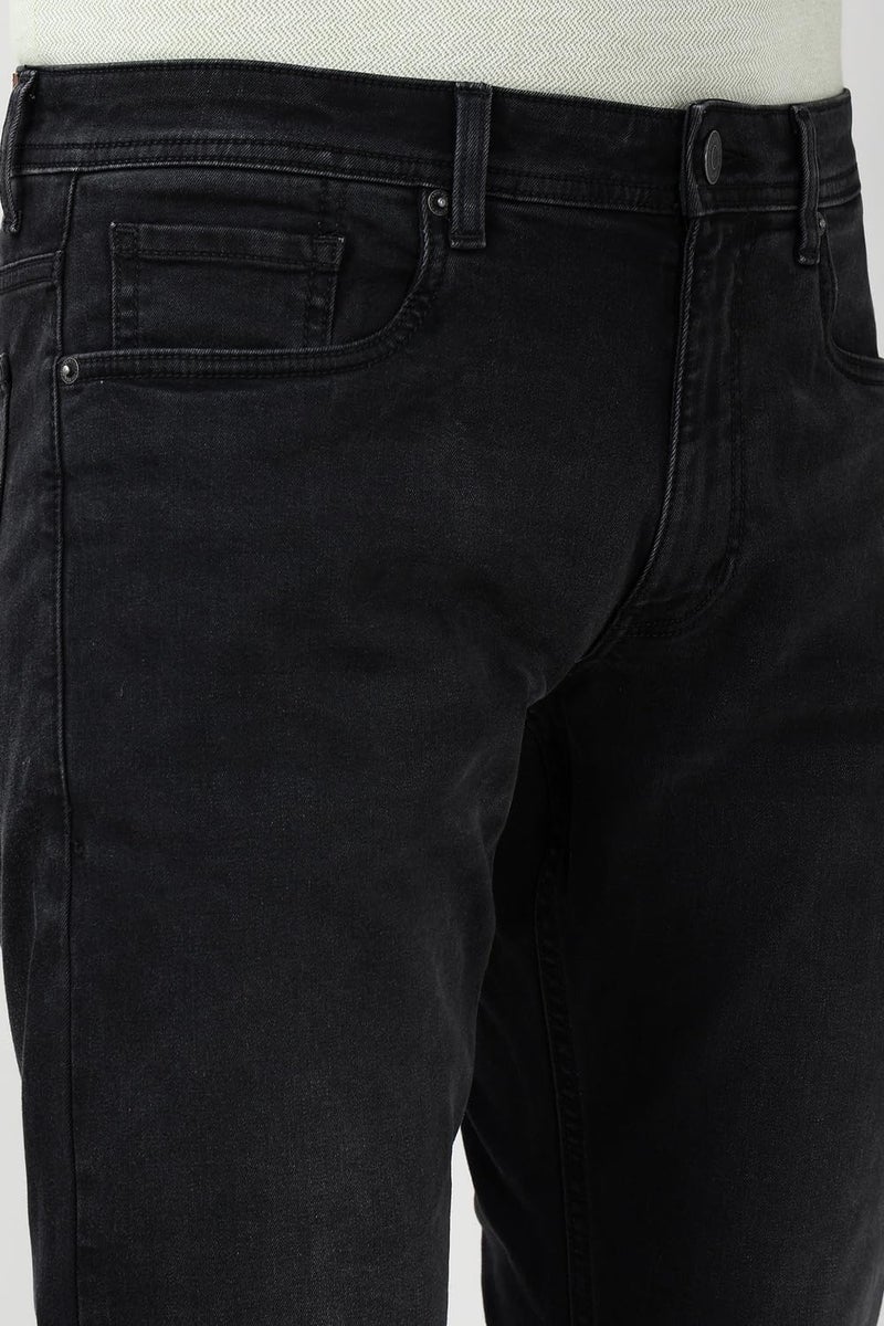 Peter England Men Black Light Wash Jeans - Image 4