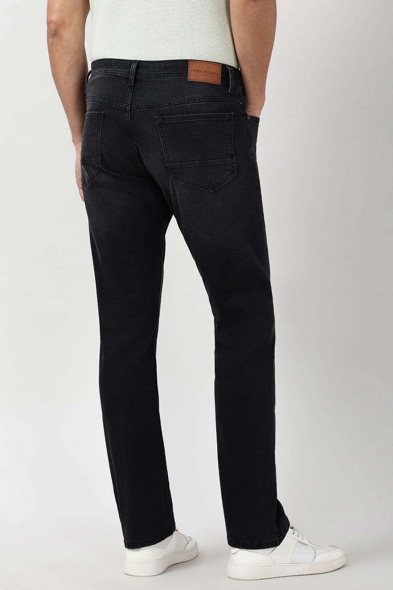 Peter England Men Black Light Wash Jeans - Image 3