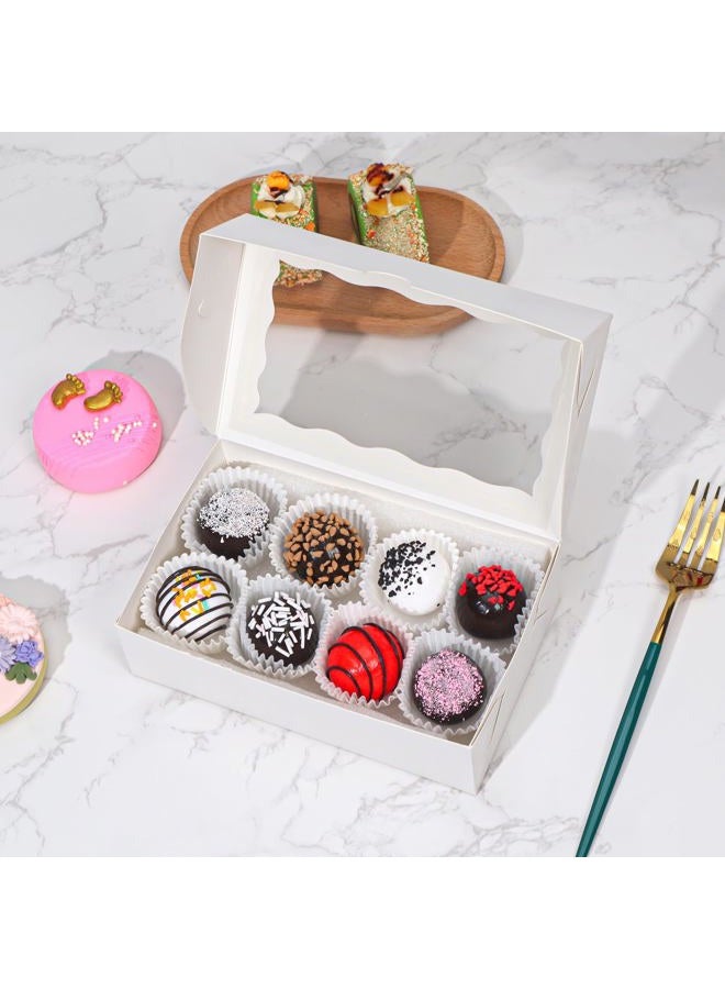 TEMLQPACK 50pcs 7x4.3x2 Inches White Chocolate Covered Strawberries Boxes Cookies Boxes Cake Pop Boxes Truffle Boxes Cakesickle Boxes Charcuterie Bakery Boxes for Christmas Valentine's Mother's Day - Image 3