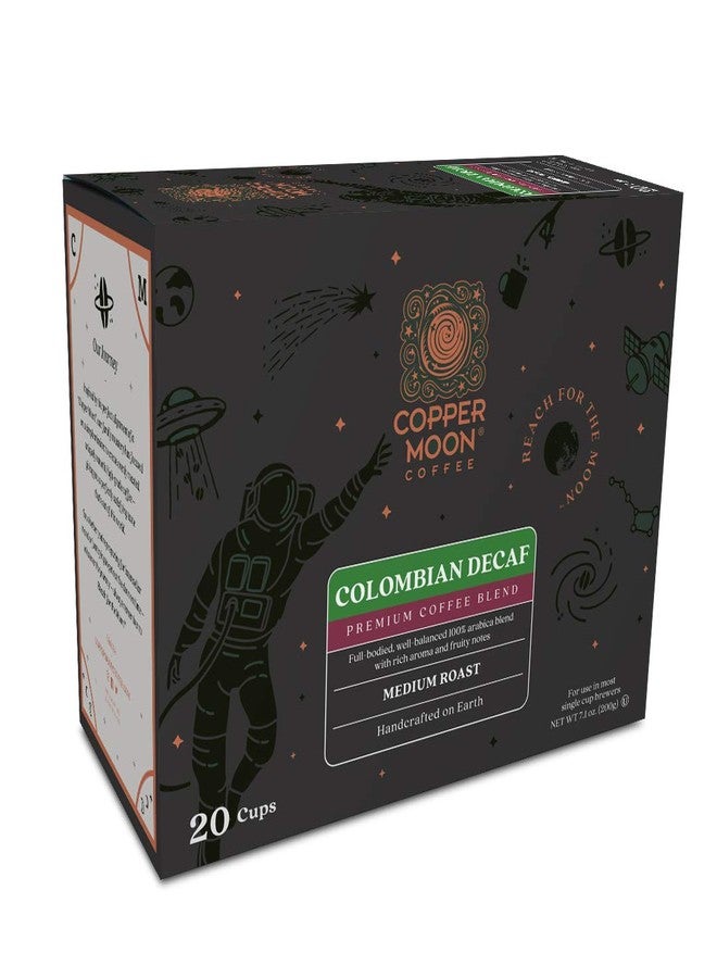 Copper Moon Single Serve Decaffeinated Coffee Pods for Keurig K Cup Brewers, Colombian Decaf Blend, Medium Roast Coffee, 20 Count - Image 2