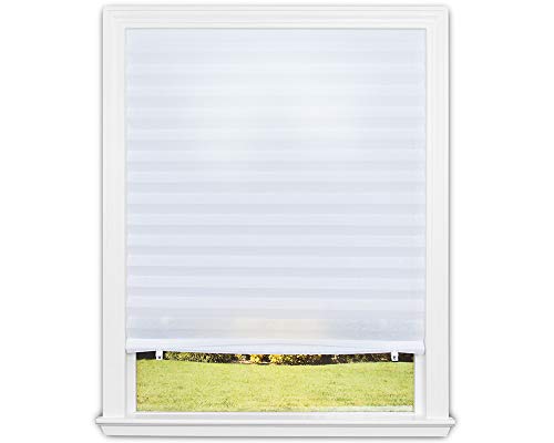 Redi Shade No Tools Original Light Filtering Pleated Fabric Shade White 48 W x 72 L 2 Pack