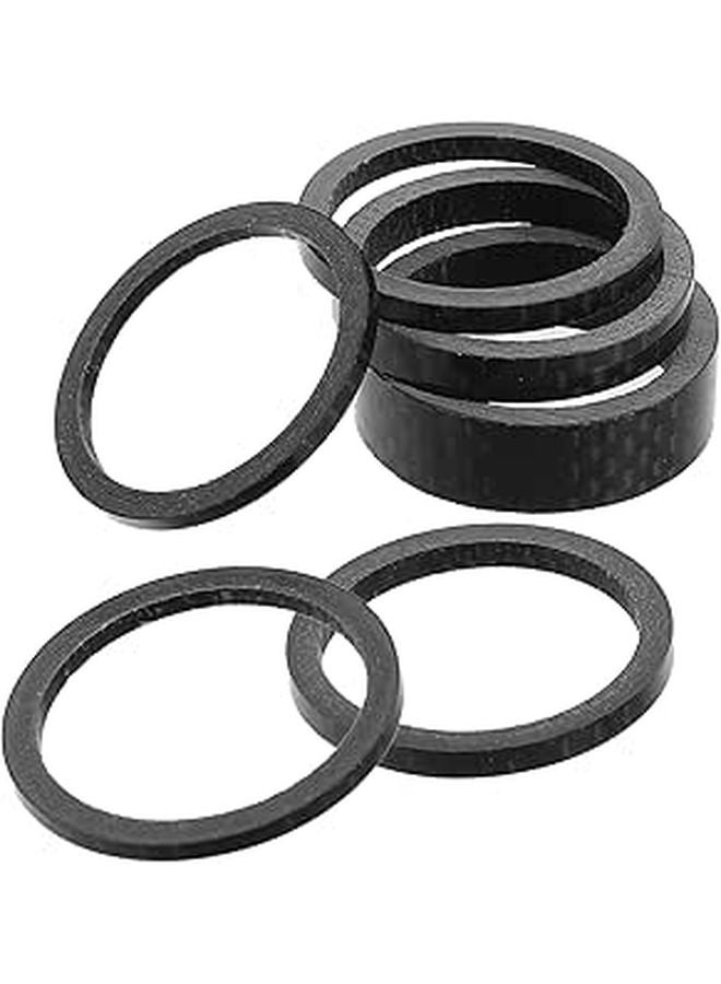 6pcs Carbon Fiber Bicycle Headset Spacers 2mm 3mm 5mm 10mm Thickness - Image 1