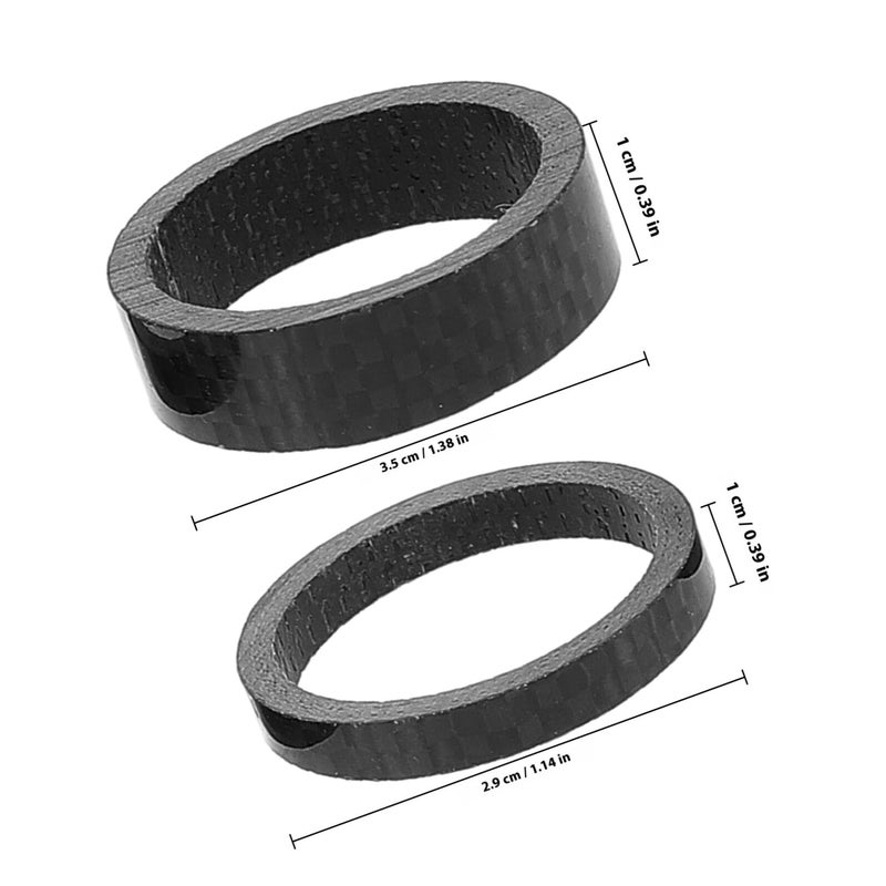 6pcs Carbon Fiber Bicycle Headset Spacers 2mm 3mm 5mm 10mm Thickness - Image 3