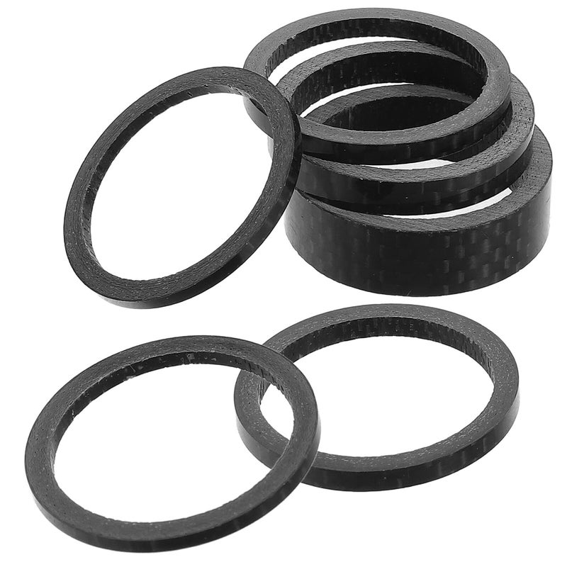 6pcs Carbon Fiber Bicycle Headset Spacers 2mm 3mm 5mm 10mm Thickness - Image 2