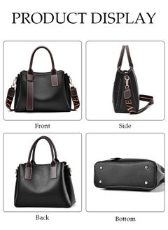 DUNISO Women's Vintage Tote Bag Handbags with Large Capacity Faux Leather Shoulder Bag Ladies Fashion Designer Satchel Crossbody Bag with Detachable Strap for Ladies  - Image 3