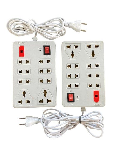 Toby 2 5 amp Extension BoardSurge Protector 81 Switch and sockets Fuse and Indicator with 4 Yard Cord