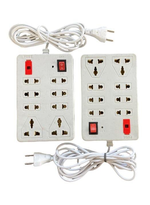 Generic Toby 2 5 amp Extension BoardSurge Protector 81 Switch and sockets Fuse and Indicator with 4 Yard Cord  - Image 1