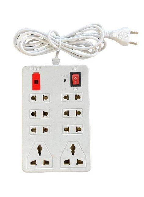 Generic Toby 2 5 amp Extension BoardSurge Protector 81 Switch and sockets Fuse and Indicator with 4 Yard Cord  - Image 3