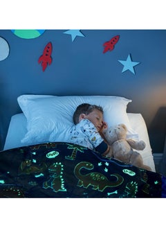 FASHION HOME Kids Glow in The Dark Blanket Soft Throw All Seasons for Couch Sofa Bed 150 x 120cm  - Image 3